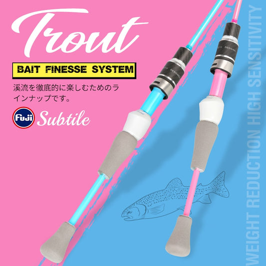 TSURINOYA Trout Game Spinning Rod SUBTILE 1.59m 1.68m 1.8m 1.89m UL Power Fast Action FUJI Guide Stream Fishing Rod Lure Stick